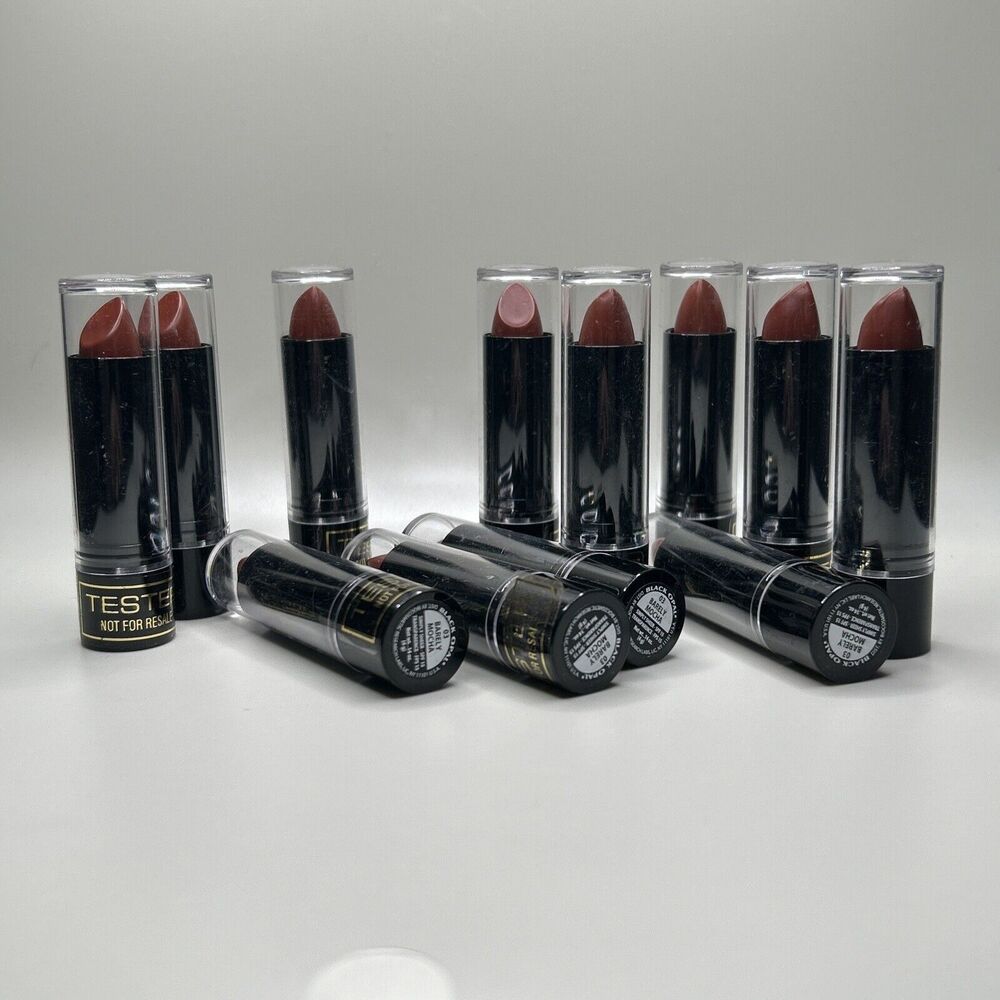 12x BLK/ OPL Lipstick Barely Mocha Simply Sheer SPF 15 Black Opal Tester Vintage
